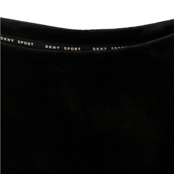 DKNY Sport Cropped Velour Sweatshirt Size Small - Picture 4 of 12